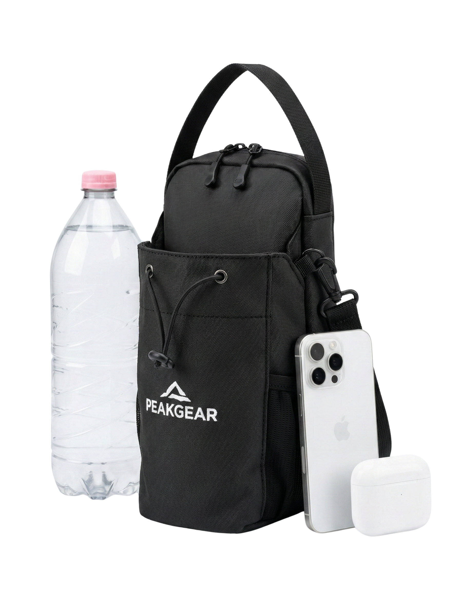 Fekete PEAKGEAR edzőtáska mágneses rögzítéssel