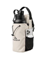Fehér PEAKGEAR mágneses fitness táska kulacstartóval