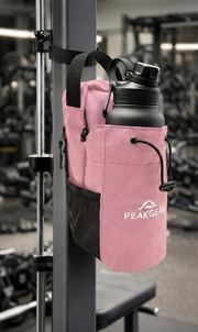 PEAKGEAR fitness táska telefon- és kulacstartóval, rózsaszín